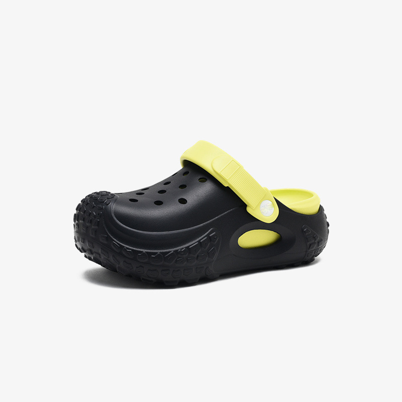 Prozračne papuče s debelim potplatom – slip-on, EVA gornji materijal i EVA potplat, 3 cm peta, visoka protukliznost, okrugli vrh