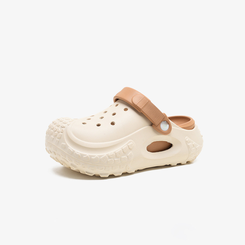 Prozračne papuče s debelim potplatom – slip-on, EVA gornji materijal i EVA potplat, 3 cm peta, visoka protukliznost, okrugli vrh