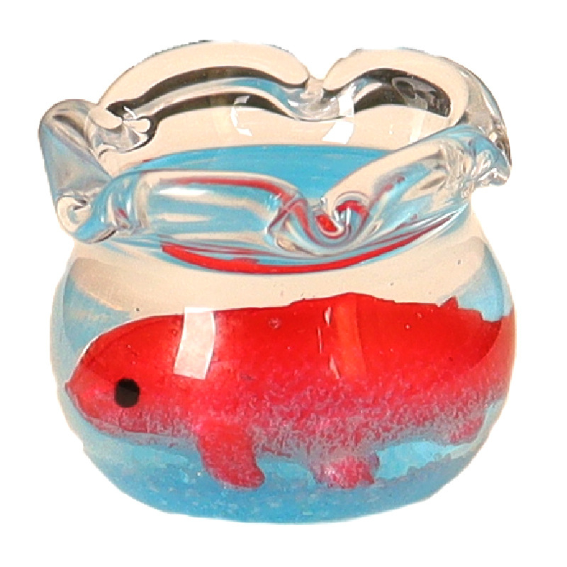 Zaobei стъклен рибен аквариум, ръчна изработка, настолен мини пейзажен декор, сладък стил