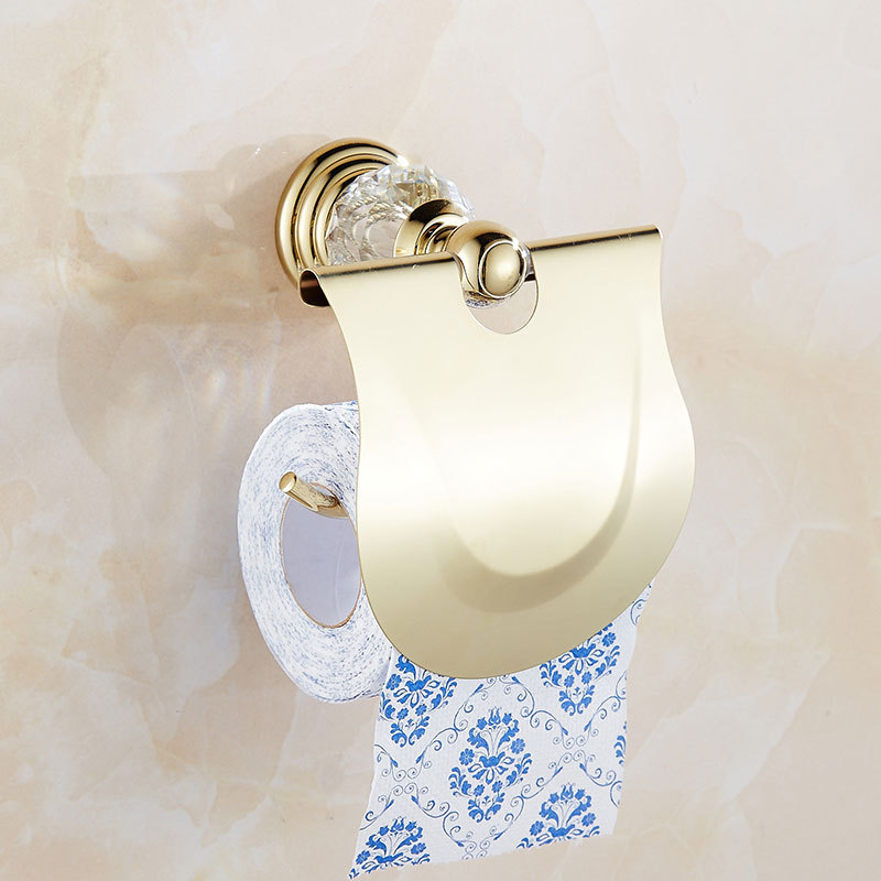 Jednoručni držač ručnika sa zlatnim premazom od cinkovog legura, držač za četkicu i čašu, nosivost 15 kg, lagani luksuzni stil