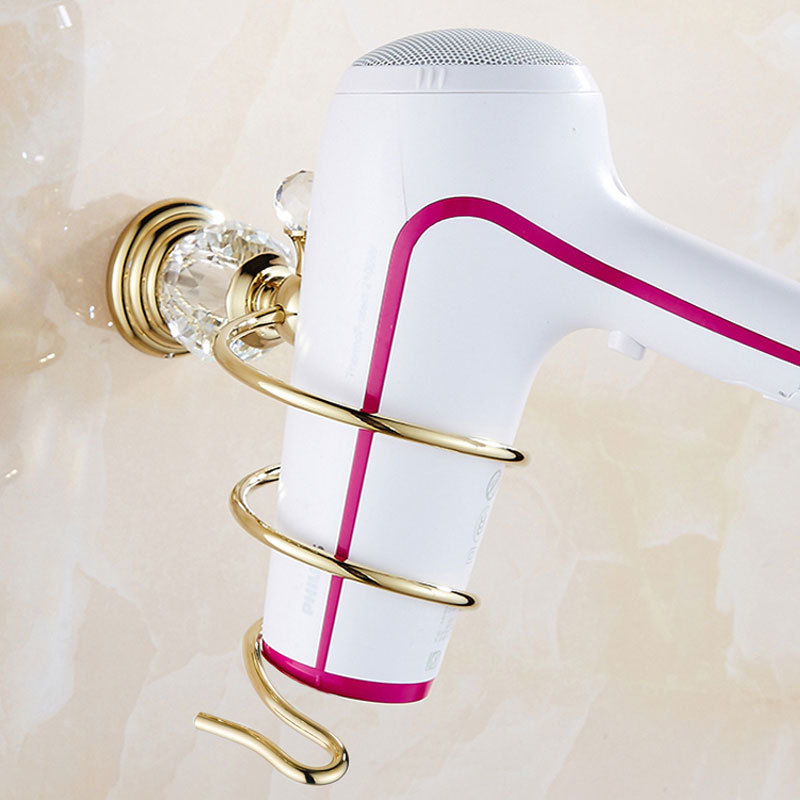 Jednoručni držač ručnika sa zlatnim premazom od cinkovog legura, držač za četkicu i čašu, nosivost 15 kg, lagani luksuzni stil