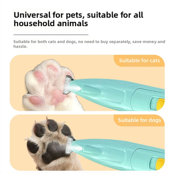 Tuns electric pentru animale de companie – pentru câini și pisici, trimmer pentru păr la labe și șlefuitor de unghii, ABS și oțel inoxidabil