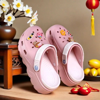 Ženske Crocs-stil papuče, EVA gornji dio i potplat, protuklizne, 6 mm debljina potplata, stražnji remen