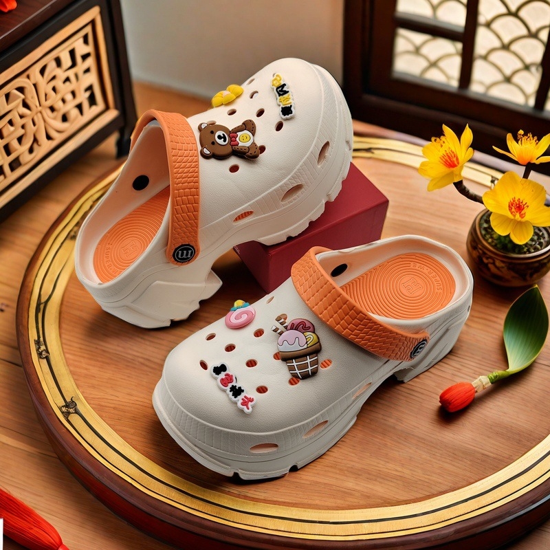 Ženske Crocs-stil papuče, EVA gornji dio i potplat, protuklizne, 6 mm debljina potplata, stražnji remen