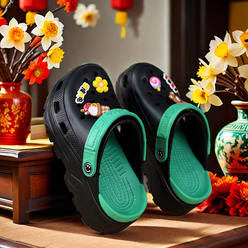 Ženske Crocs-stil papuče, EVA gornji dio i potplat, protuklizne, 6 mm debljina potplata, stražnji remen