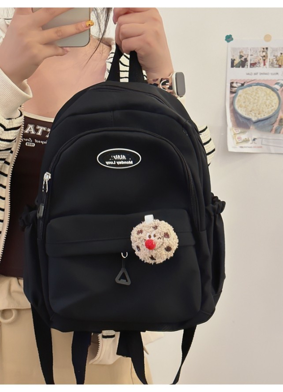 Ruksak u japanskom ins stilu sa sladakim soft-girl dizajnom, unisex, 20–35 L, najlon, kompatibilan s 12-inčnim prijenosnikom
