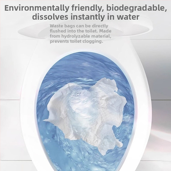 Geantă pentru gunoiul animalelor de companie, film PVA solubil în apă, tip rulă continuă, îngroșată
