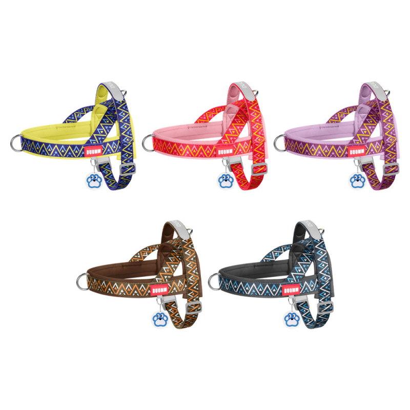 Кучешка гръдна шлейка с бързо обличане и антипробивна лента, найлоновоподобен материал, Duo Mao Mao FB-583