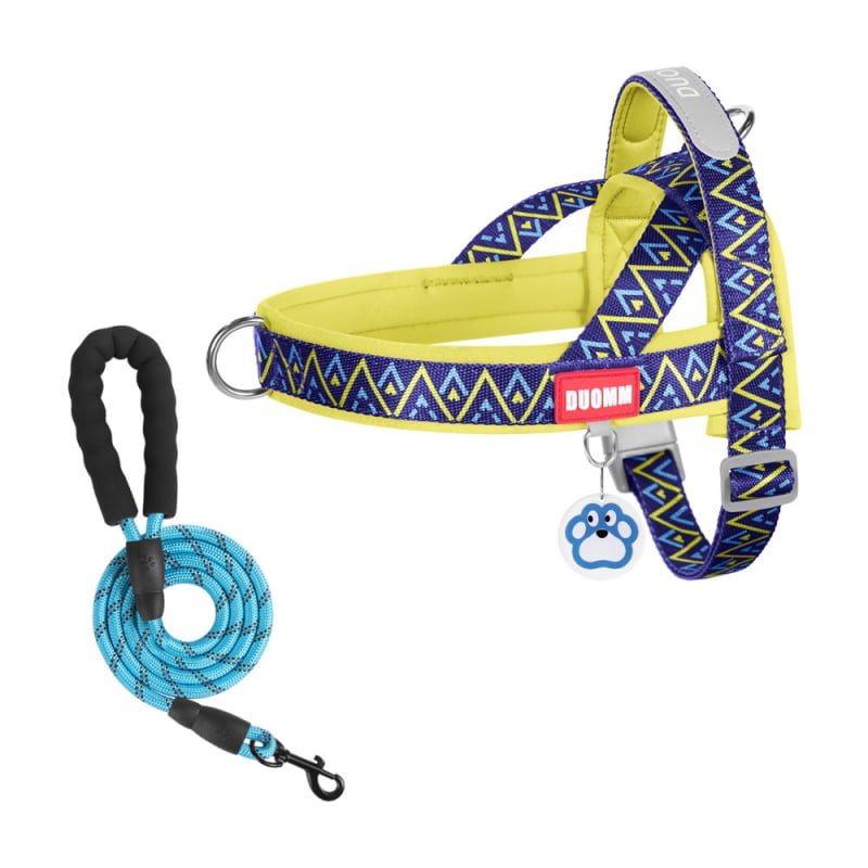 Кучешка гръдна шлейка с бързо обличане и антипробивна лента, найлоновоподобен материал, Duo Mao Mao FB-583