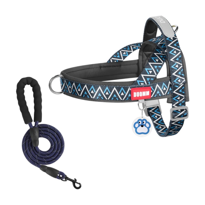 Кучешка гръдна шлейка с бързо обличане и антипробивна лента, найлоновоподобен материал, Duo Mao Mao FB-583