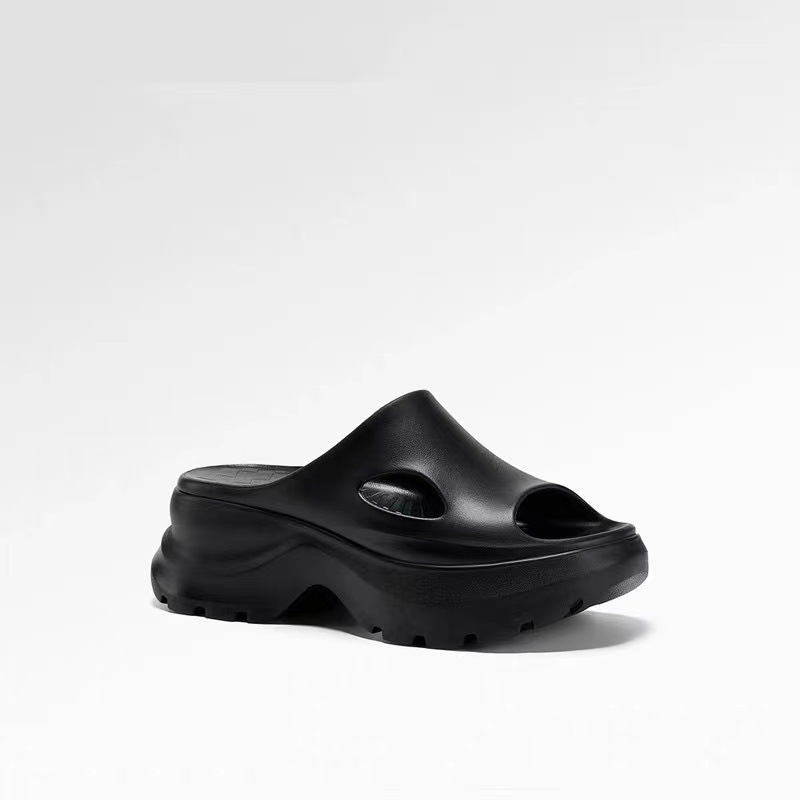 Женски EVA плажни джапанки, 7 см дебела подметка, ултра меки, луксозен летен стил за ваканционни дни, кръгъл нос, без подплата — пролет 2025