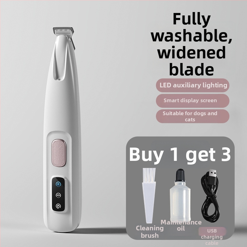 Tăietor electric pentru picioarele animalelor de companie, silențios, încărcabil; Material: ABS + ceramică + oțel inoxidabil; Utilizare universală; Brand Tiger Pets; Cod produs Fz-256