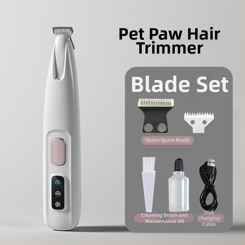 Tăietor electric pentru picioarele animalelor de companie, silențios, încărcabil; Material: ABS + ceramică + oțel inoxidabil; Utilizare universală; Brand Tiger Pets; Cod produs Fz-256