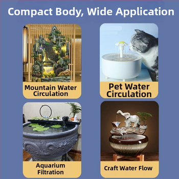 Akváriumi merülőpumpa keringtetésre és szűrésre, alsó szívás, rendkívül csendes működés