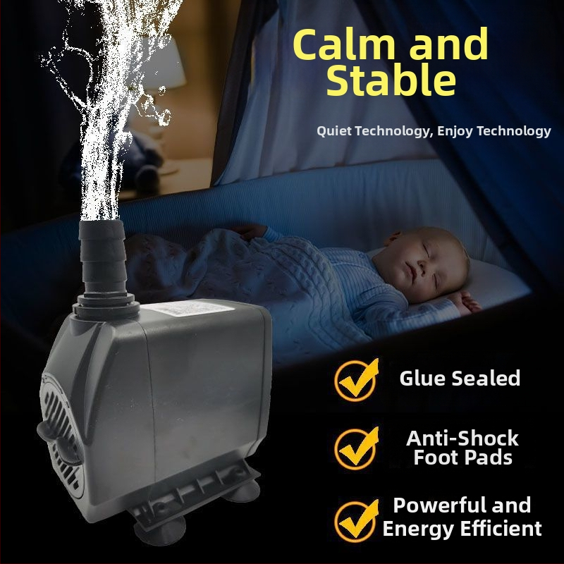 Akváriumi merülőpumpa keringtetésre és szűrésre, alsó szívás, rendkívül csendes működés