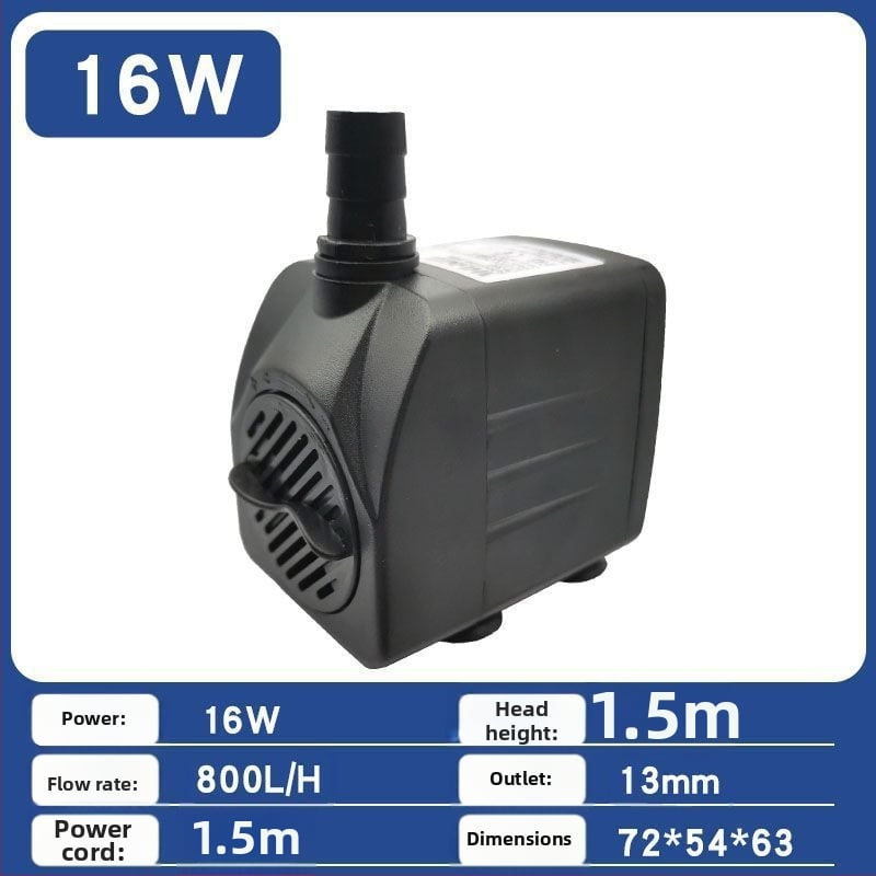 Akváriumi merülőpumpa keringtetésre és szűrésre, alsó szívás, rendkívül csendes működés