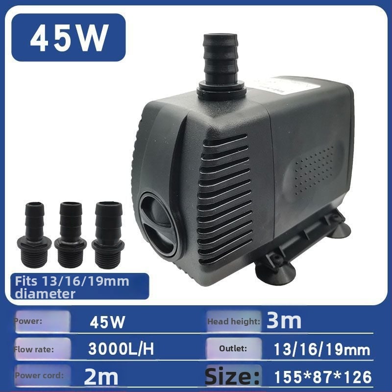 Akváriumi merülőpumpa keringtetésre és szűrésre, alsó szívás, rendkívül csendes működés