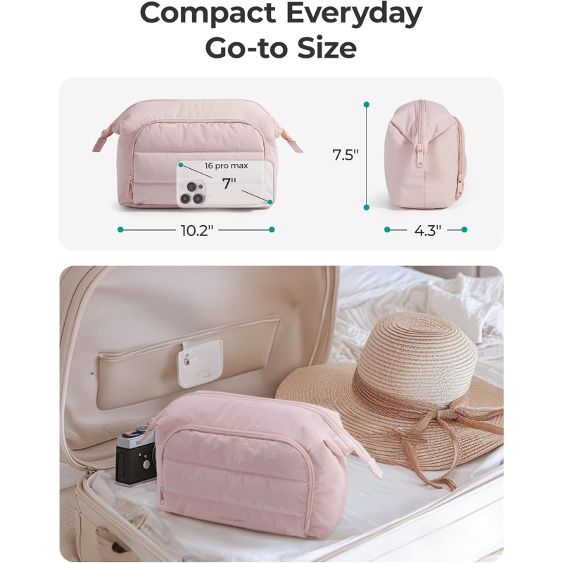 Crossbody táska, uniszex, poliészter, egyszínű mintázat, vízálló kozmetikai és utazási szervező, hordozható