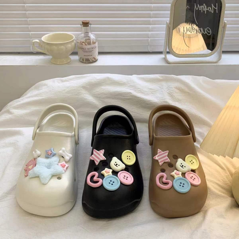 Ženske EVA cipele s rupicama, zatvorenim prstom, debeli đon od 3 cm, protuklizne, prozračne