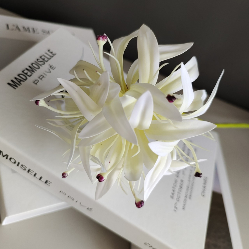 Изкуствена орхидея топка - единична клонка, пауча орхидея топка, модерен поп стил (Стилизиране; Релеф; Ситопечат; 3D печат)