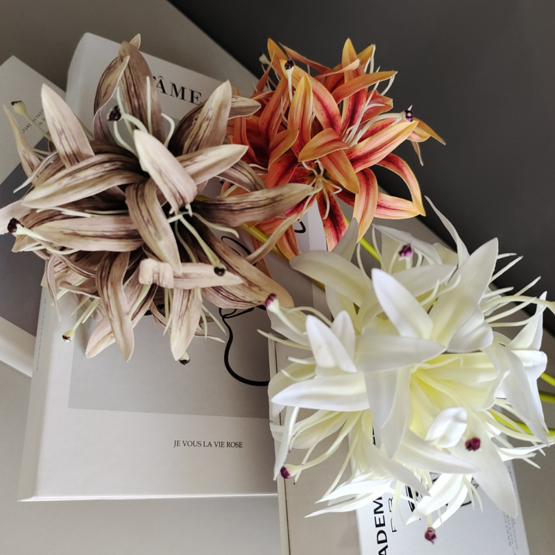 Изкуствена орхидея топка - единична клонка, пауча орхидея топка, модерен поп стил (Стилизиране; Релеф; Ситопечат; 3D печат)