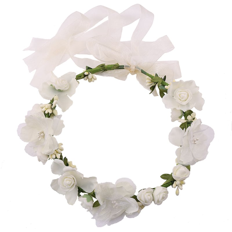 Accesoriu pentru cap cu flori din țesătură – stil natural, pentru nuntă, personalizare disponibilă