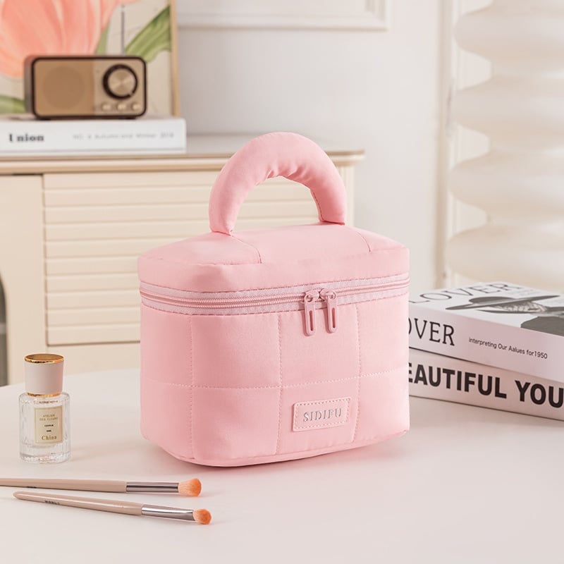 Geantă Stef Cloud din nylon pentru cosmetice – formă cubică, multifuncțională pentru machiaj, igienă și călătorii