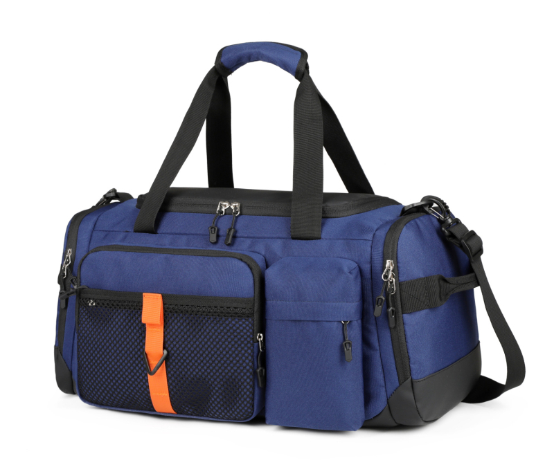 Torba za putovanje velike kapacitete s crossbody naramenicom, odjeljak za suhe/mokre, odvojeni pretinac za cipele, Oxford platno, unisex, geometrijski uzorak, ležerni stil putovanja, 20–35 L
