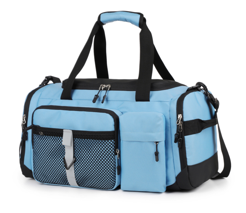 Torba za putovanje velike kapacitete s crossbody naramenicom, odjeljak za suhe/mokre, odvojeni pretinac za cipele, Oxford platno, unisex, geometrijski uzorak, ležerni stil putovanja, 20–35 L