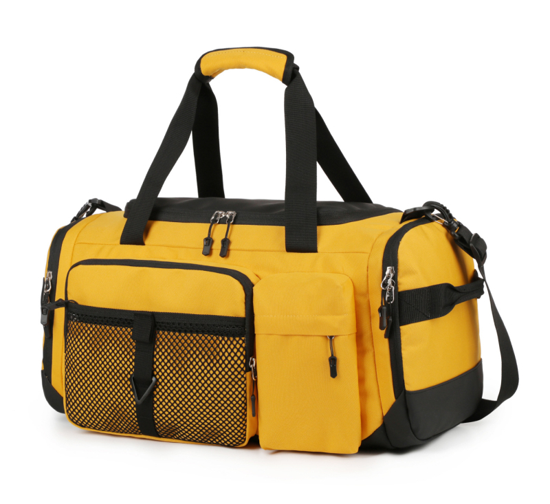 Torba za putovanje velike kapacitete s crossbody naramenicom, odjeljak za suhe/mokre, odvojeni pretinac za cipele, Oxford platno, unisex, geometrijski uzorak, ležerni stil putovanja, 20–35 L