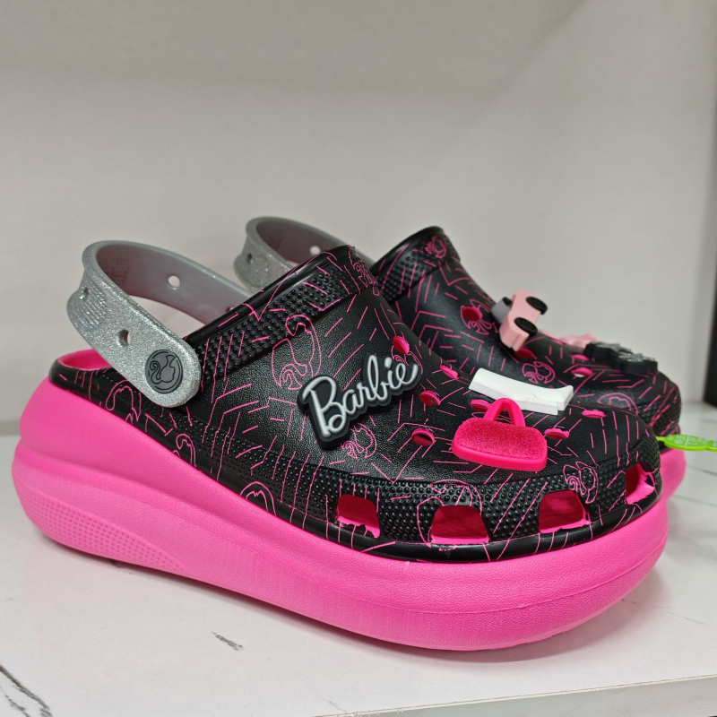 Ženske sandale s debelom potplatom za povećanje visine, zatvorenim prstom, PVC gornji dio, EVA potplata, Crocs stil s rupicama