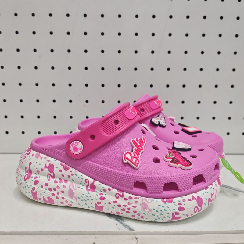 Ženske sandale s debelom potplatom za povećanje visine, zatvorenim prstom, PVC gornji dio, EVA potplata, Crocs stil s rupicama