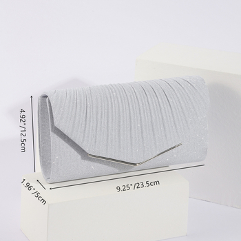 Večernja clutch torbica od PU kože, oblik jastuka, magnetsko zatvaranje, geometrijska silueta, unutarnja pretinica za telefon