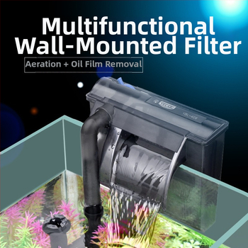 Yee Akváriumi Szűrőpumpa – Kicsi, Csendes Külső 3-in-1 Vízcsobogás Falra Szerelhető Oxigén- és Keringető Egység, Műanyag; Frissvíz Halak Számára; Modellek: YMB-401/403/404/405; Márka: Yee