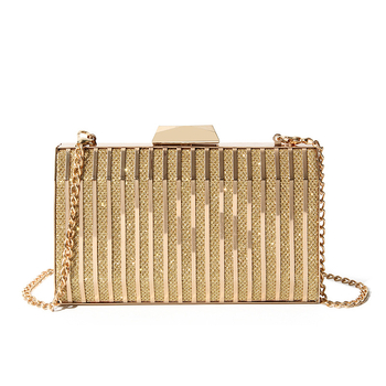 Večernja metalna clutch torbica, kvadratnog oblika, ručna izrada, zatvarač