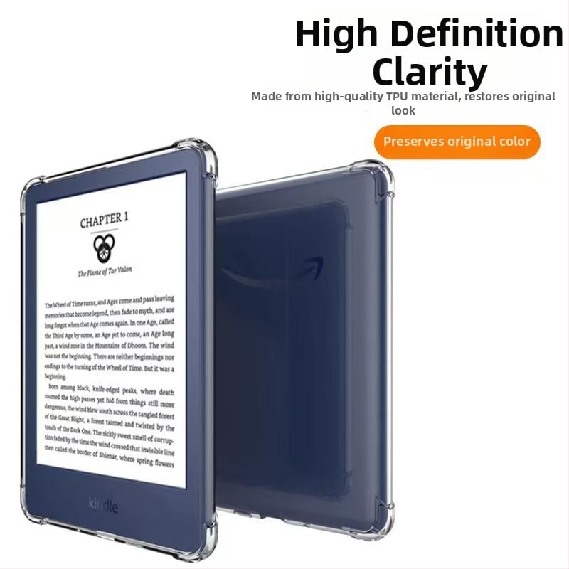Carcasă de protecție TPU transparentă pentru Kindle KPW5/6/Oasis/11th, rezistentă la uzură, impermeabilă, husă moale