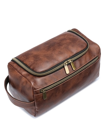 Kozmetička torbica od PU kože (vodootporna, prostorna, suho-vlažno odvajanje, lagana)