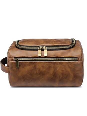 Kozmetička torbica od PU kože (vodootporna, prostorna, suho-vlažno odvajanje, lagana)