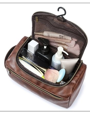 Kozmetička torbica od PU kože (vodootporna, prostorna, suho-vlažno odvajanje, lagana)