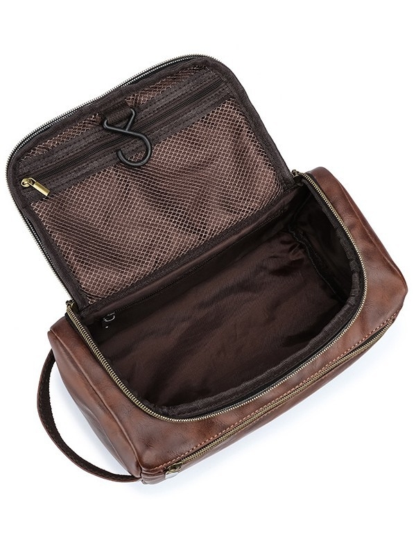 Kozmetička torbica od PU kože (vodootporna, prostorna, suho-vlažno odvajanje, lagana)