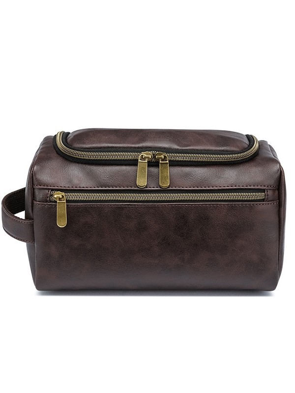 Kozmetička torbica od PU kože (vodootporna, prostorna, suho-vlažno odvajanje, lagana)