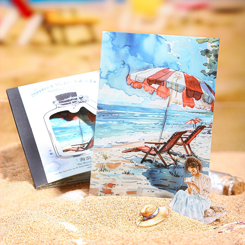 Good day PET album s nálepkami, 20 listov, Letná krajinná téma, DIY príručka