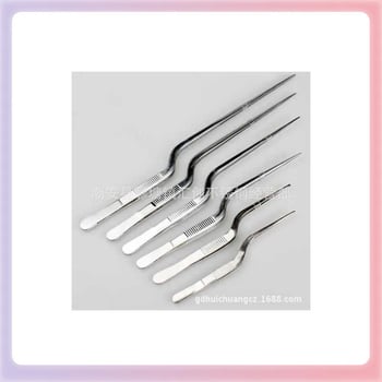 Пистолетоподобни щипки за уши, неръждаема стомана, с извит връх за почистване на ушния канал, серия щипки