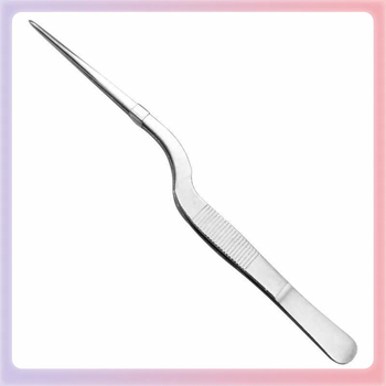 Пистолетоподобни щипки за уши, неръждаема стомана, с извит връх за почистване на ушния канал, серия щипки