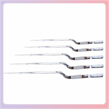 Пистолетоподобни щипки за уши, неръждаема стомана, с извит връх за почистване на ушния канал, серия щипки