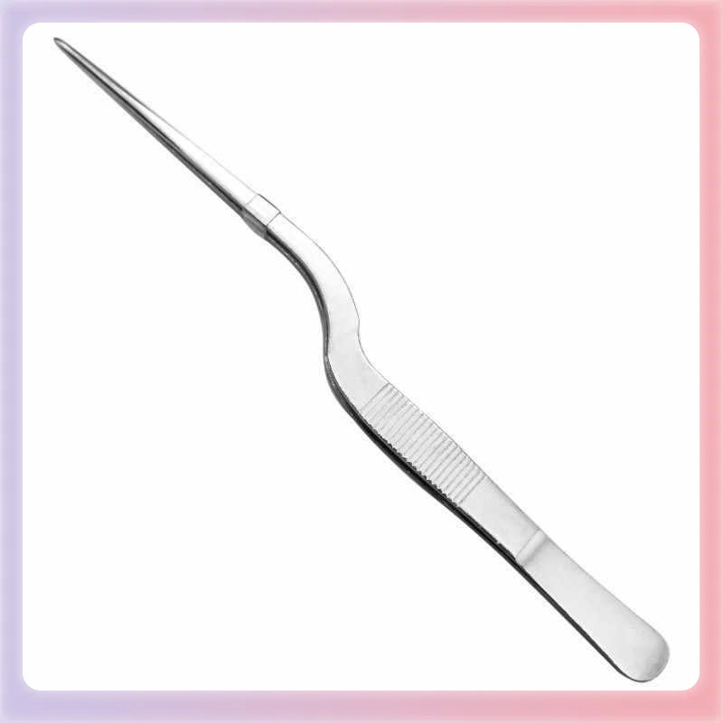 Пистолетоподобни щипки за уши, неръждаема стомана, с извит връх за почистване на ушния канал, серия щипки