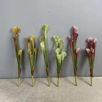 Selyemvirágokból készült csokor Nepenthes mesterséges növényi kiegészítőkkel, injekciós öntés és 3D nyomtatás által készítve, esküvőkre, kültéri helyszínekre, fotórekvizitumokra és otthoni dekorációra, független márka