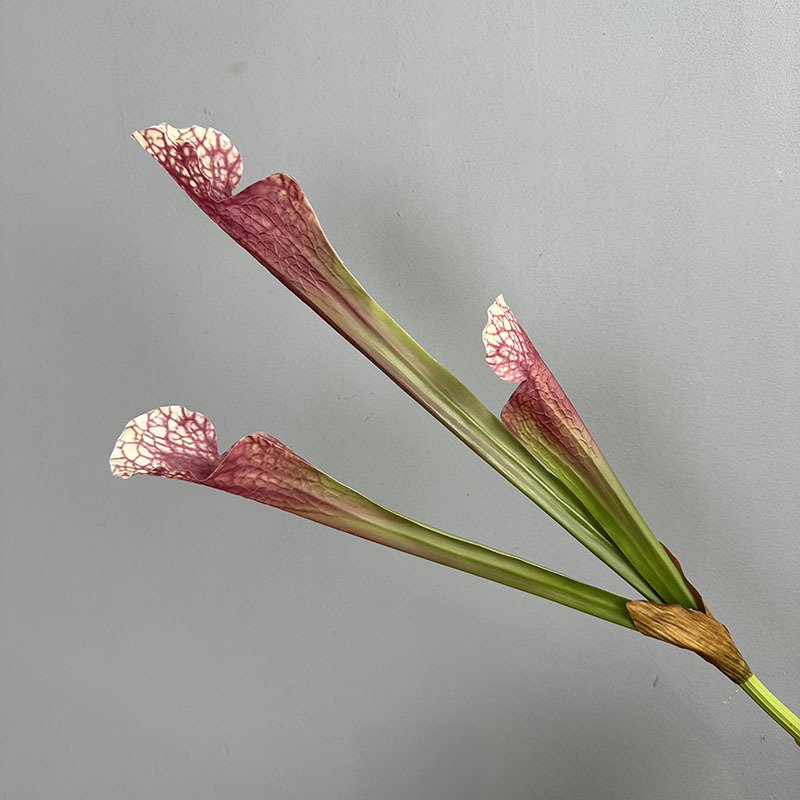 Selyemvirágokból készült csokor Nepenthes mesterséges növényi kiegészítőkkel, injekciós öntés és 3D nyomtatás által készítve, esküvőkre, kültéri helyszínekre, fotórekvizitumokra és otthoni dekorációra, független márka