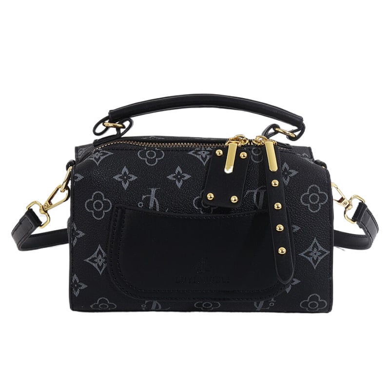 Дамска вечерна чанта с хоризонтална квадратна форма – PU кожа, цип за отваряне, подплата полиестер, вътрешен джоб с цип