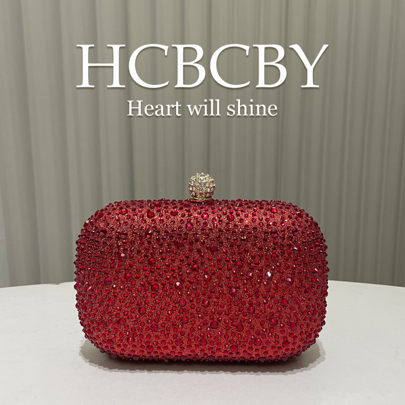 Ženska večernja clutch torbica s rhinestones, kutija stila, vodoravni kvadratni oblik, vanjski materijal poliester, unutarnja poliester podstava, zaključavanje bravom